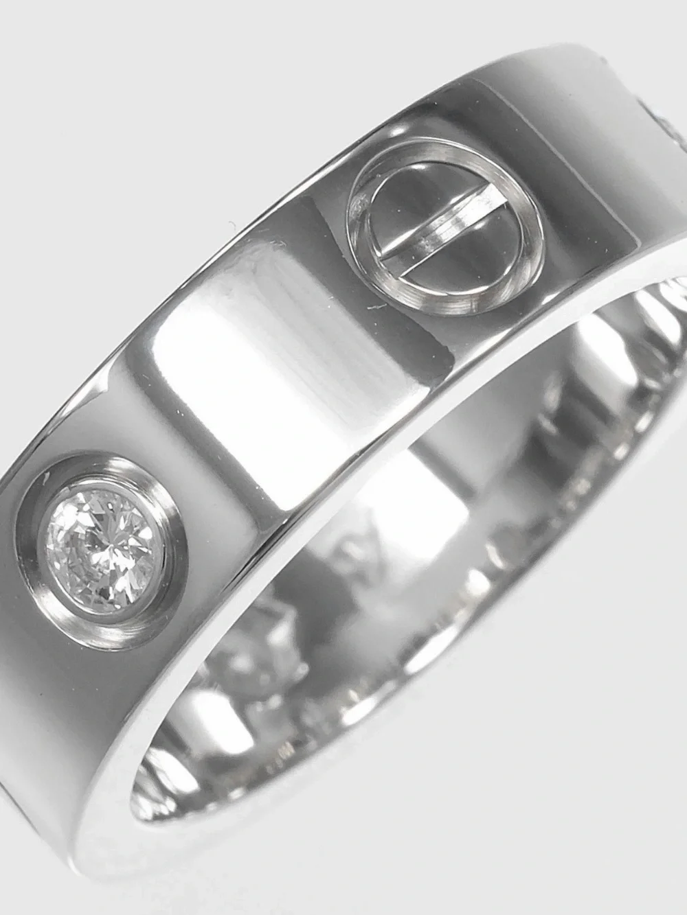 Cartier Classic Love Ring 3 Diamonds 750 WG Cartier Size : 51 ( US 5.75) - Picture 13 of 16